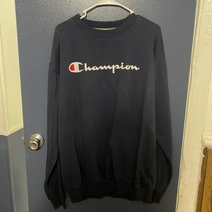 Used navy blue champion crew neck